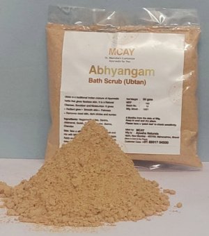 Abhyangam Premium Ubtan Diwali Utane (50GM per Pack), Herbal Body Scrub, 100% Natural, Pure Face Scrub, Ayurvedic Scrub, Chandan Ubtan, Ancient Vedic Utane, Holy Bath Diwali