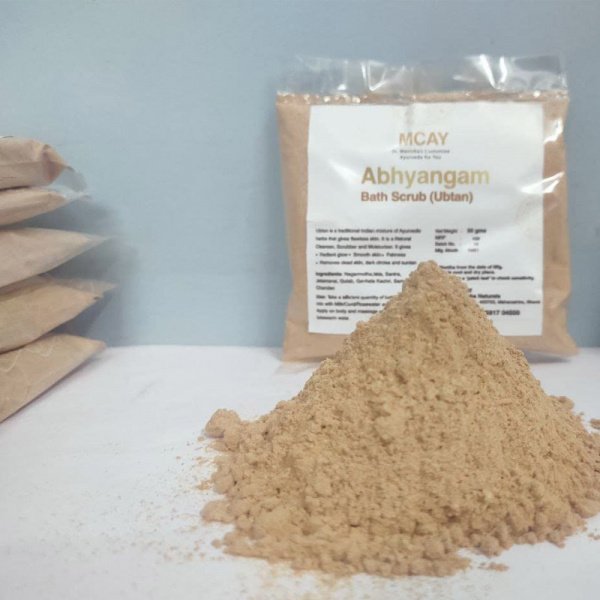 Abhyangam Premium Ubtan Diwali Utane (50GM per Pack), Herbal Body Scrub, 100% Natural, Pure Face Scrub, Ayurvedic Scrub, Chandan Ubtan, Ancient Vedic Utane, Holy Bath Diwali - Image 3